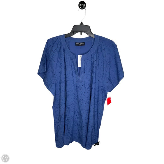 Top Short Sleeve Basic By Lane Bryant In Blue, Size: 2x