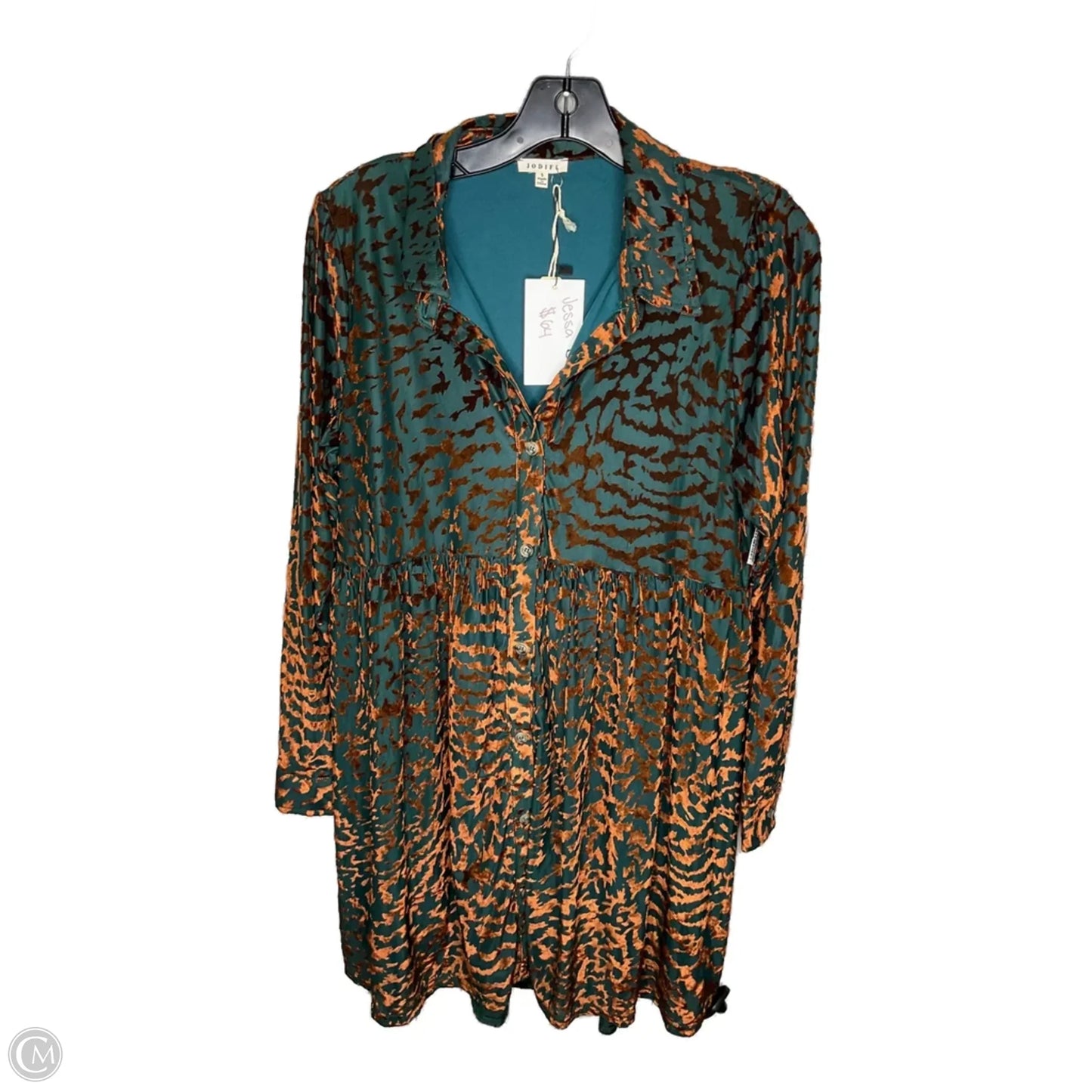 Dress Casual Maxi By Jodifl In Brown & Green, Size: S