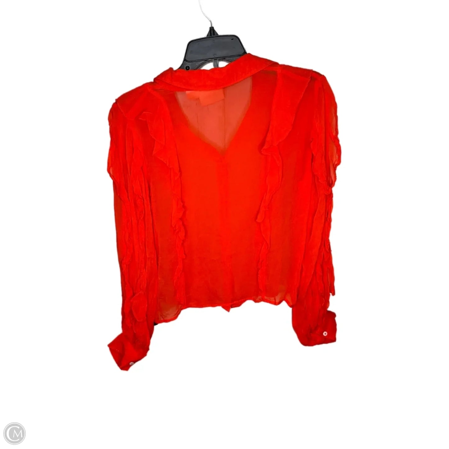 Blouse Long Sleeve By Maeve In Red, Size: S