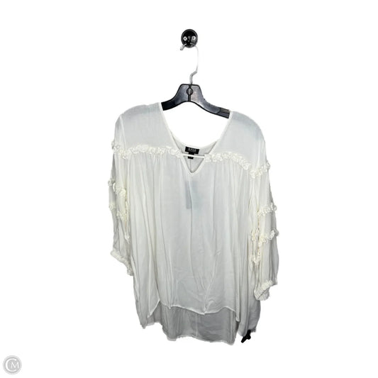 Top 3/4 Sleeve By Ana In White, Size: L