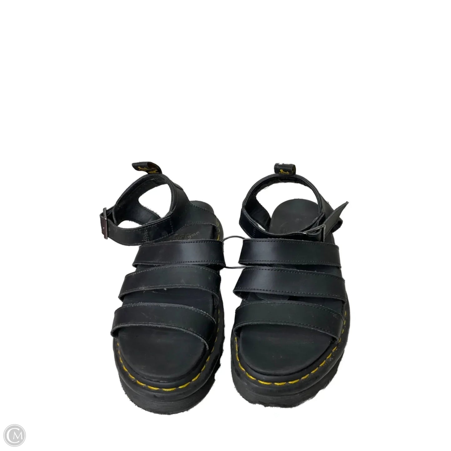 Sandals Heels Platform By Dr Martens In Black, Size: 9