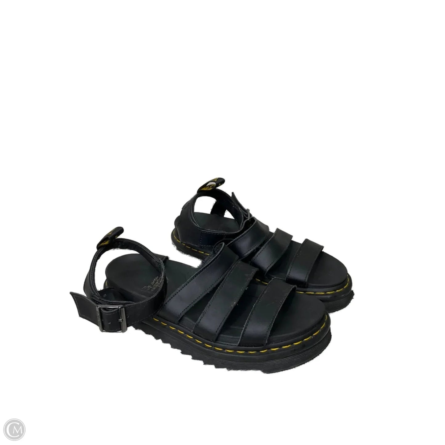 Sandals Heels Platform By Dr Martens In Black, Size: 9