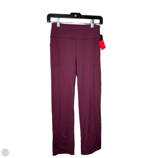 Athletic Leggings By Skechers In Maroon, Size: S