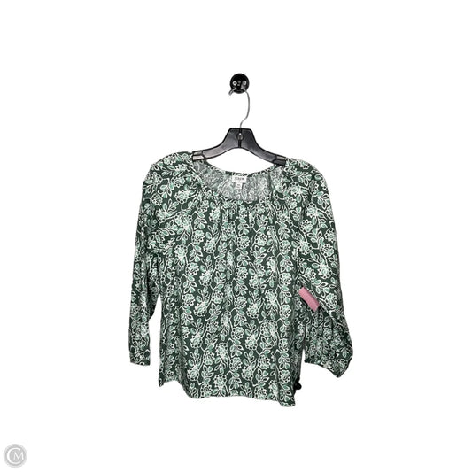 Top Long Sleeve By J. Crew In Green, Size: Xs