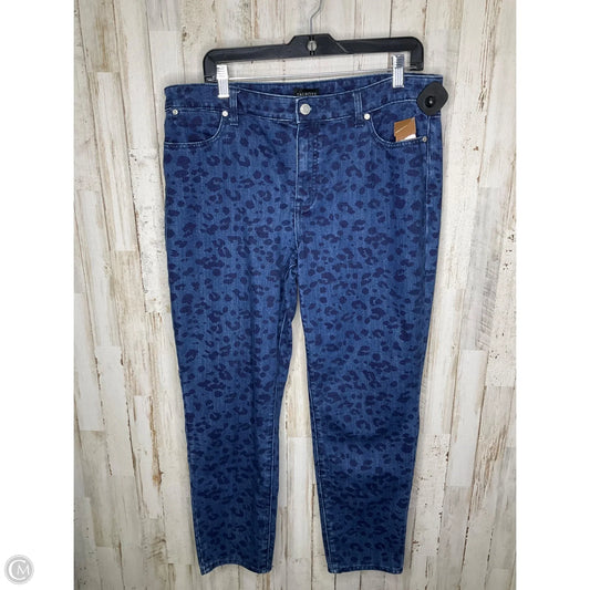 Jeans Straight By Talbots In Blue Denim, Size: 14