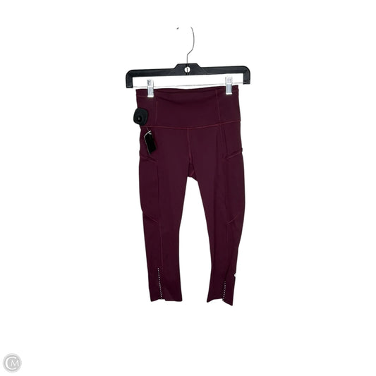 Athletic Leggings By Lululemon In Maroon, Size: 4