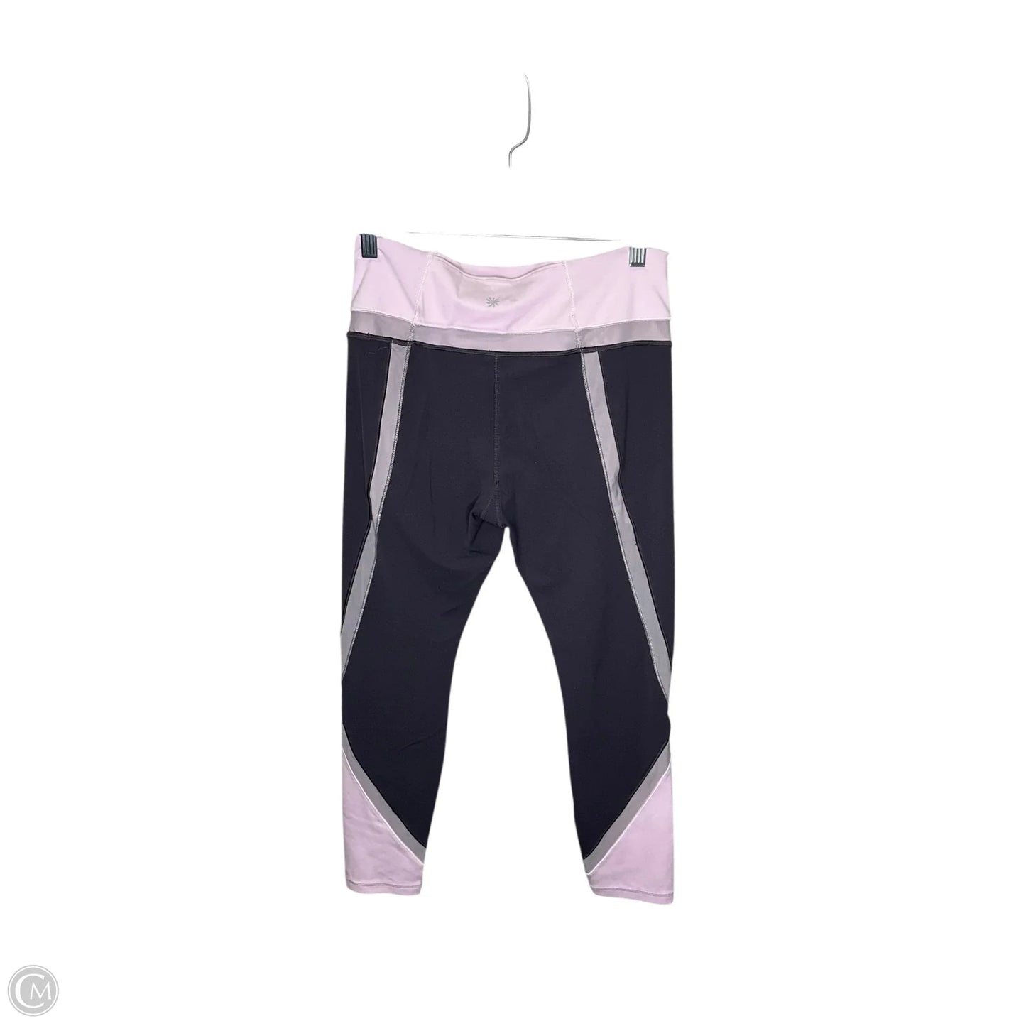Athletic Leggings By Athleta In Grey & Pink, Size: M