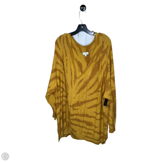 Sweater By Wonderly In Yellow, Size: 4x