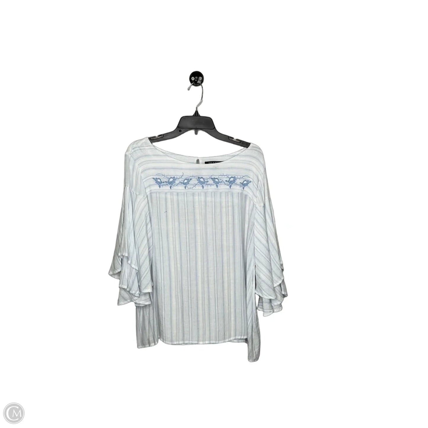 Top Long Sleeve By Zac And Rachel In Striped Pattern, Size: Xl