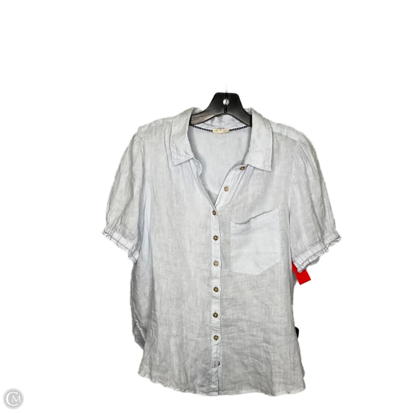 Blouse Short Sleeve By Pilcro In Blue, Size: M