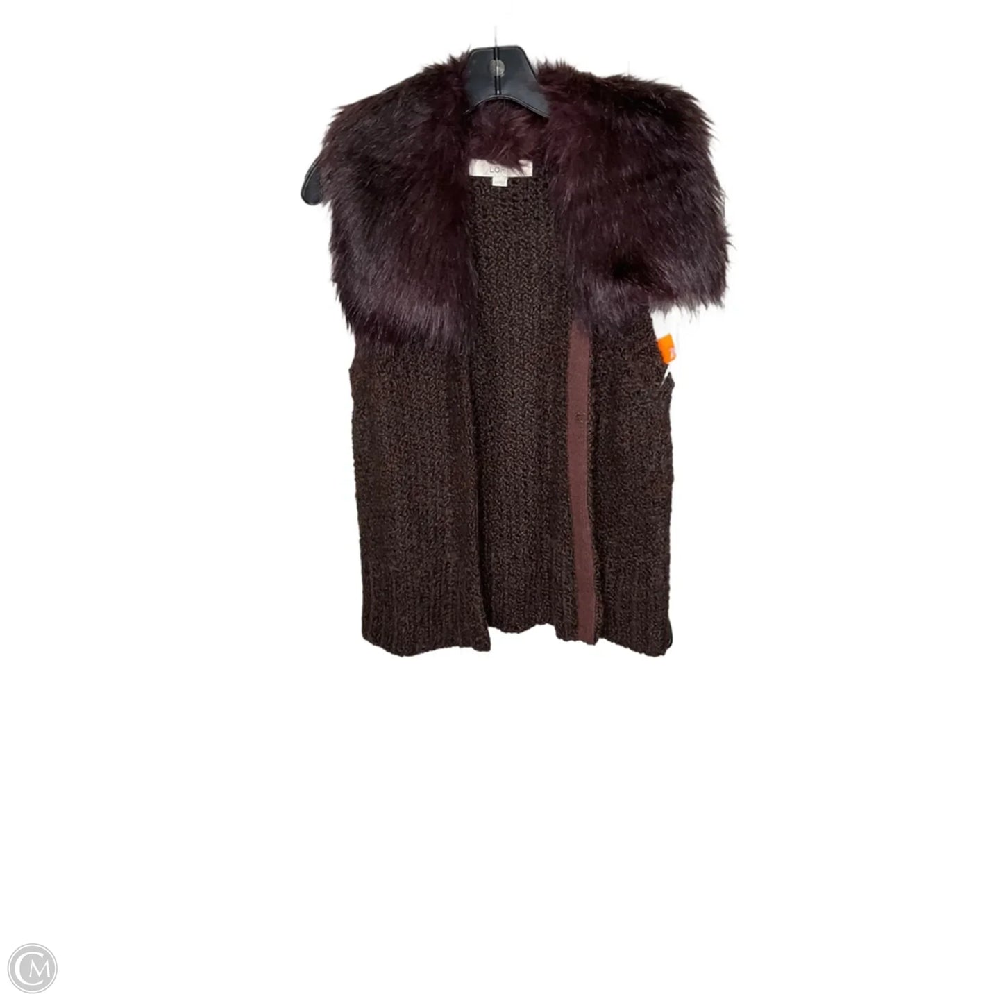 Vest Sweater By Loft In Brown, Size: Xs