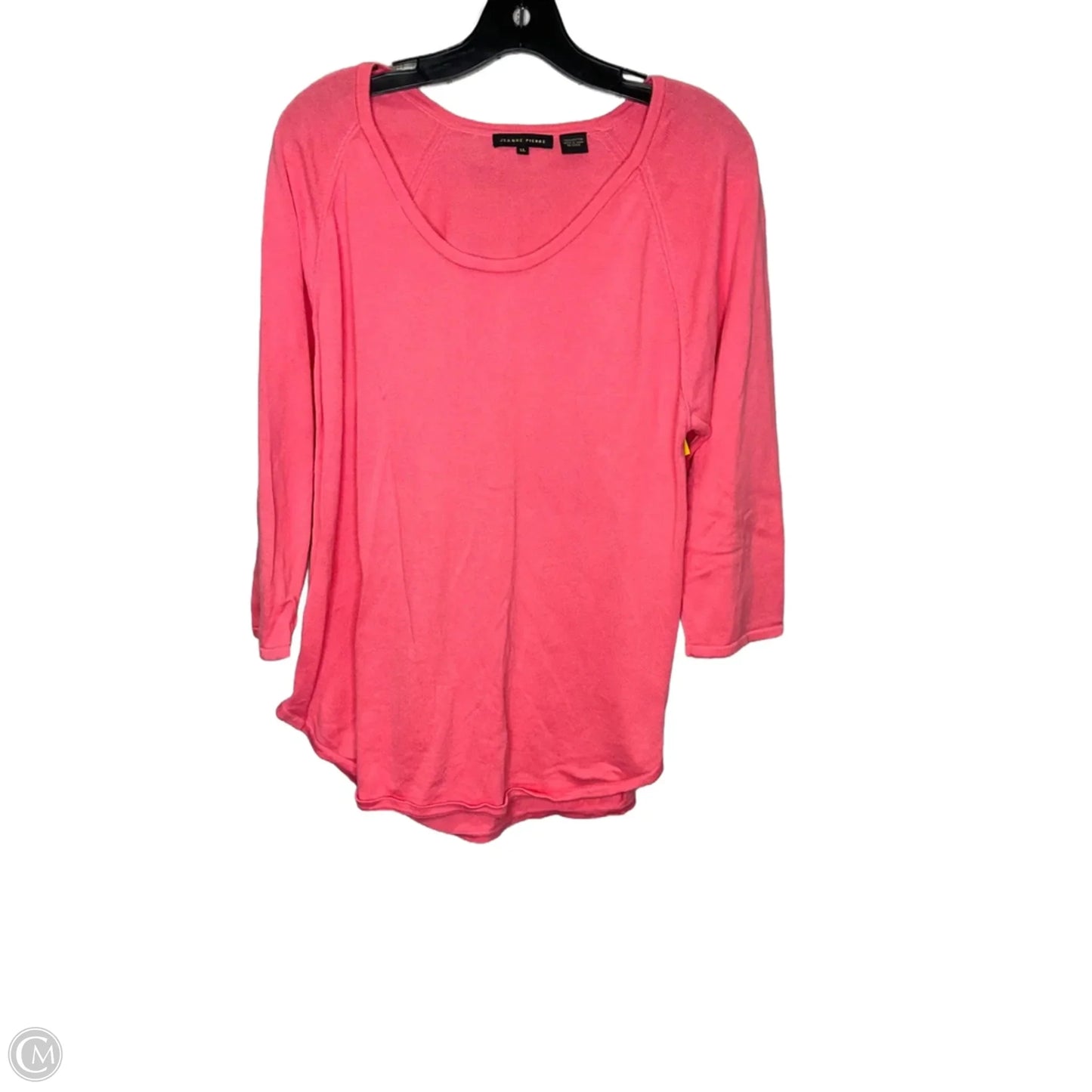 Top Long Sleeve By Jeanne Pierre In Coral, Size: Xl