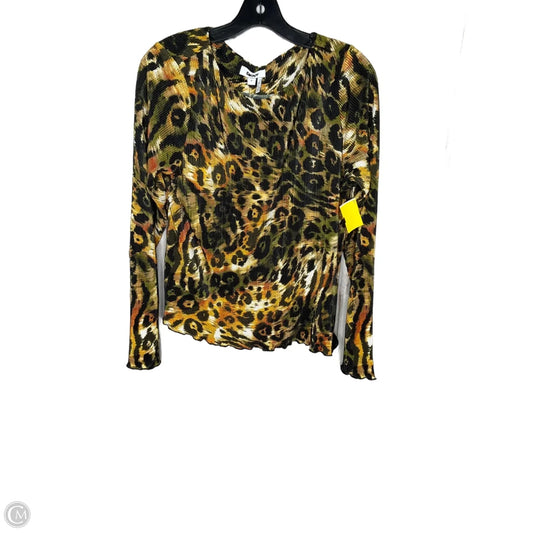 Top Long Sleeve By Dkny In Animal Print, Size: M