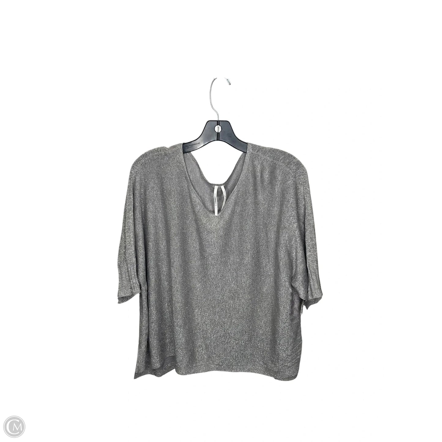 Top Short Sleeve By Anthropologie In Silver, Size: S