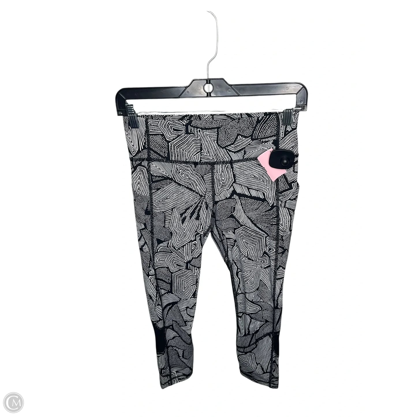 Athletic Leggings By Lululemon In Black & White, Size: 4