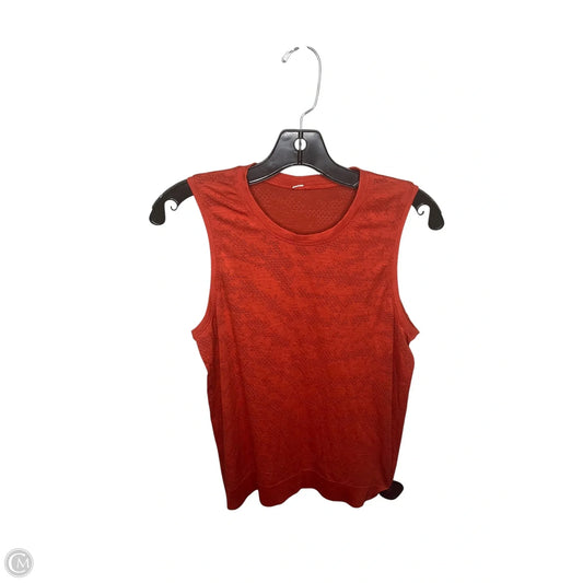 Athletic Tank Top By Lululemon In Orange, Size: S