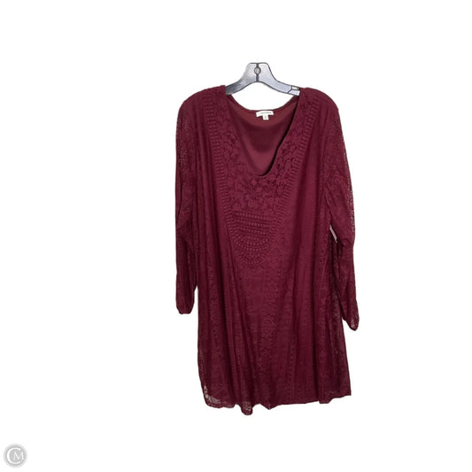 Dress Casual Short By Eyeshadow In Red, Size: 2x
