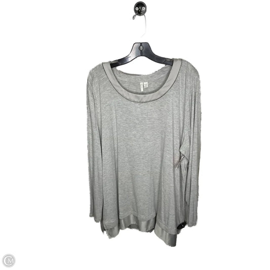 Top Long Sleeve By Cato In Grey, Size: 18