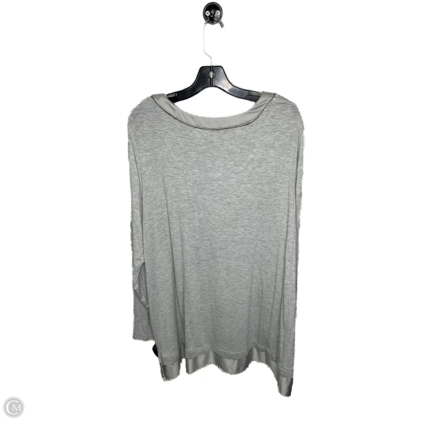 Top Long Sleeve By Cato In Grey, Size: 18