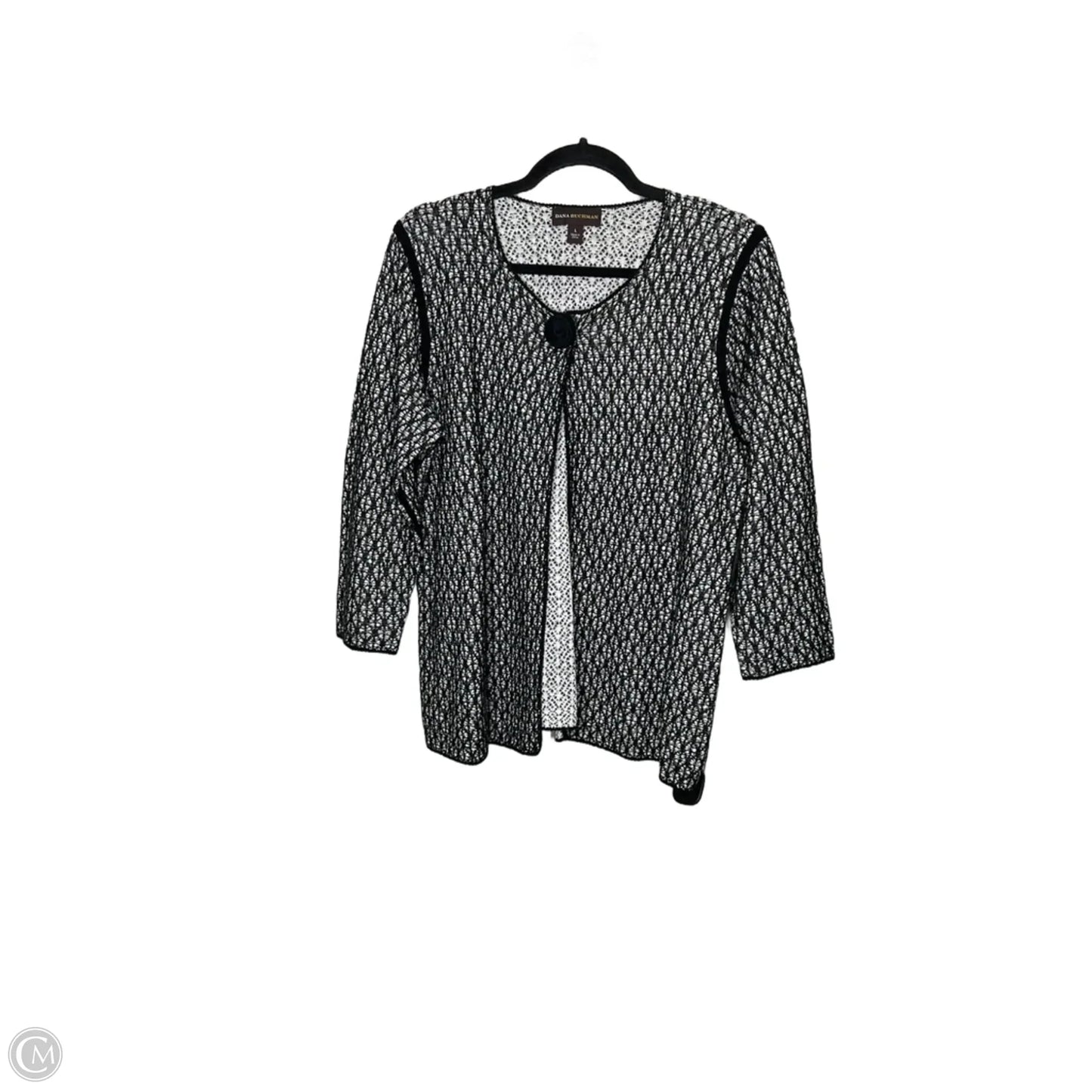 Shawl By Dana Buchman In Black & White, Size: L