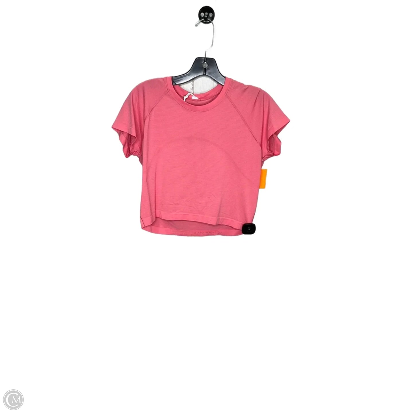 Athletic Top Short Sleeve By Lululemon In Pink, Size: 12
