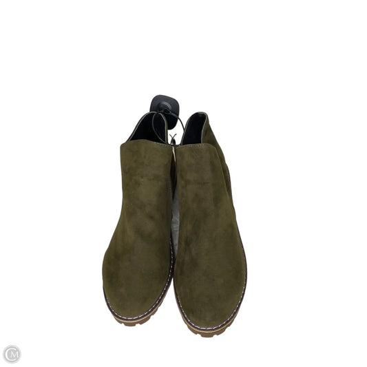 Boots Ankle Heels By Cmc In Green, Size: 9