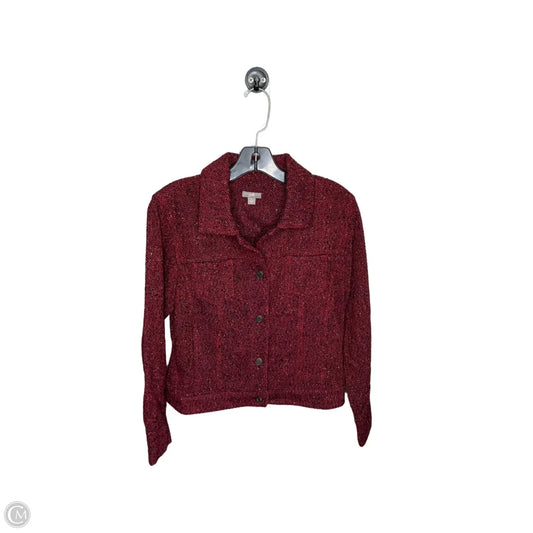 Jacket Shirt By J. Jill In Red, Size: S