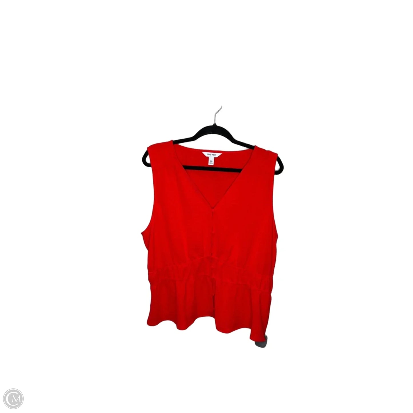 Top Sleeveless By Nine West In Red, Size: Xxl