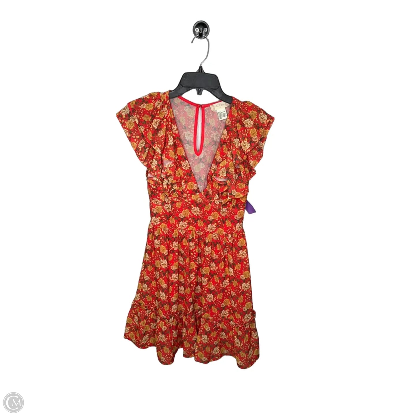 Dress Casual Short By Altard State In Red & Yellow, Size: Xs