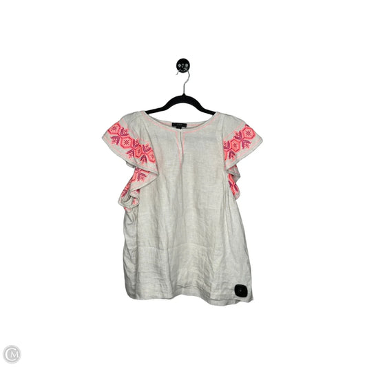 Top Sleeveless By J. Crew In Pink & Tan, Size: L