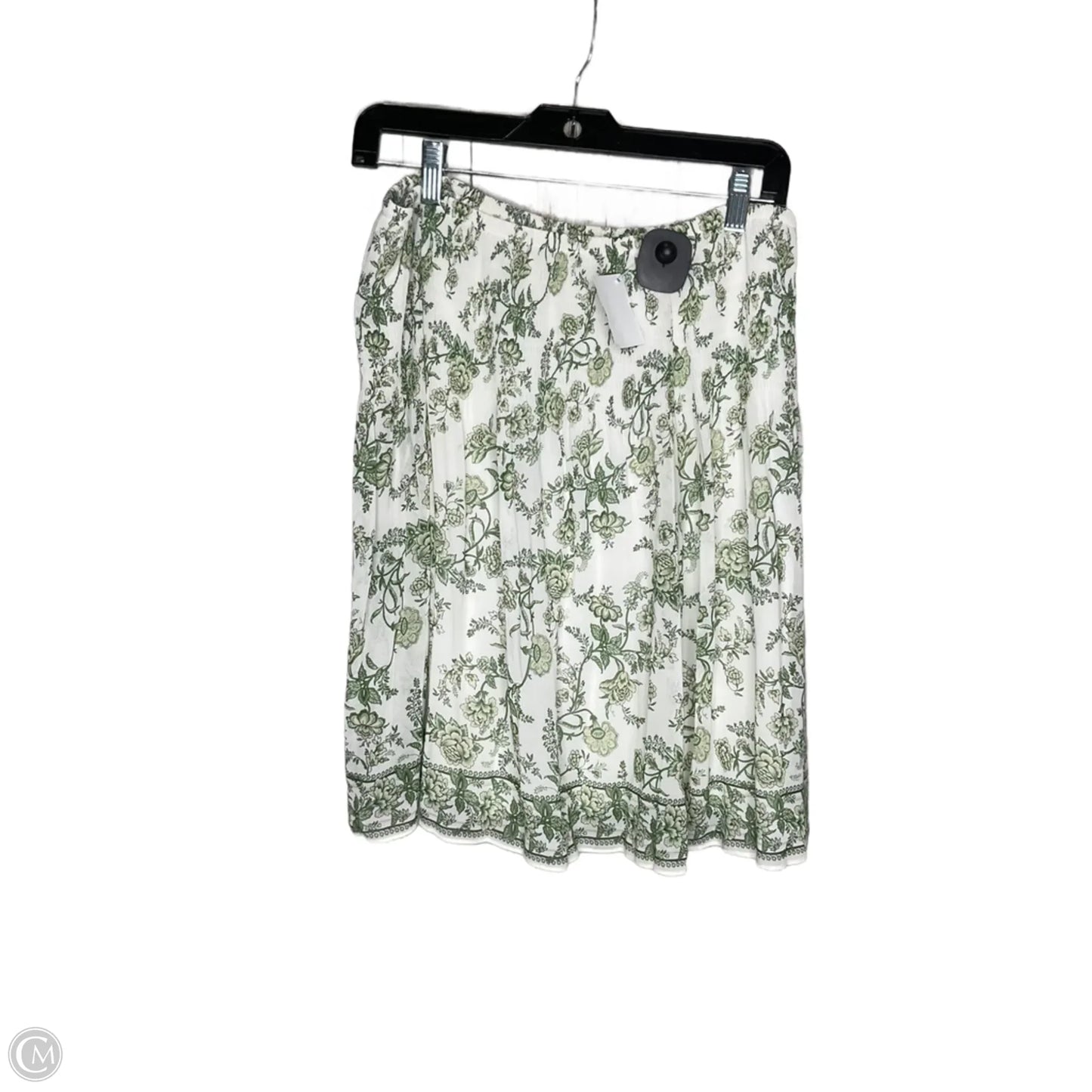 Skirt Midi By Max Studio In Green & White, Size: L