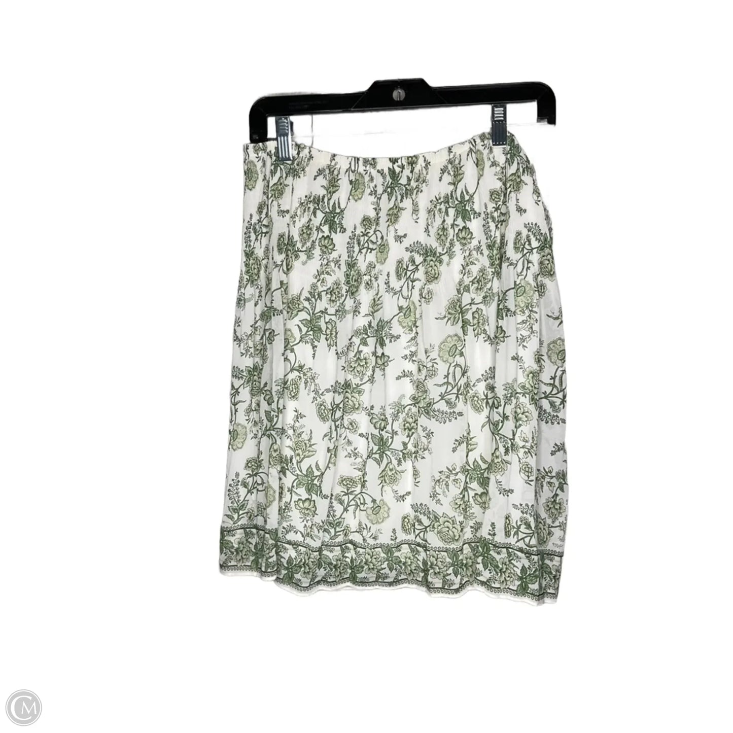 Skirt Midi By Max Studio In Green & White, Size: L