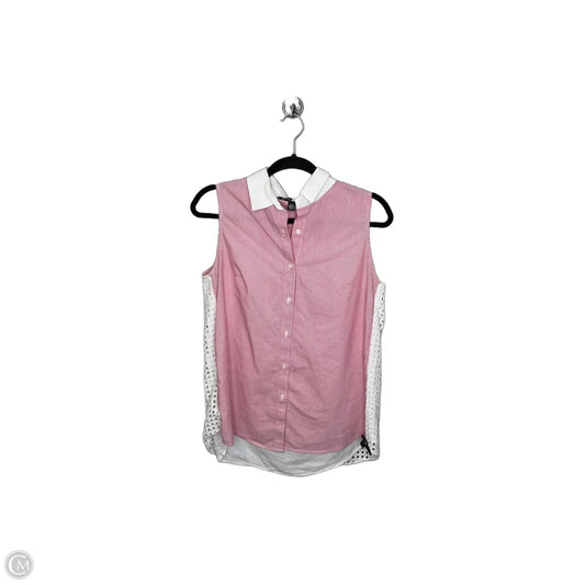 Top Sleeveless By Clothes Mentor In Red & White, Size: M
