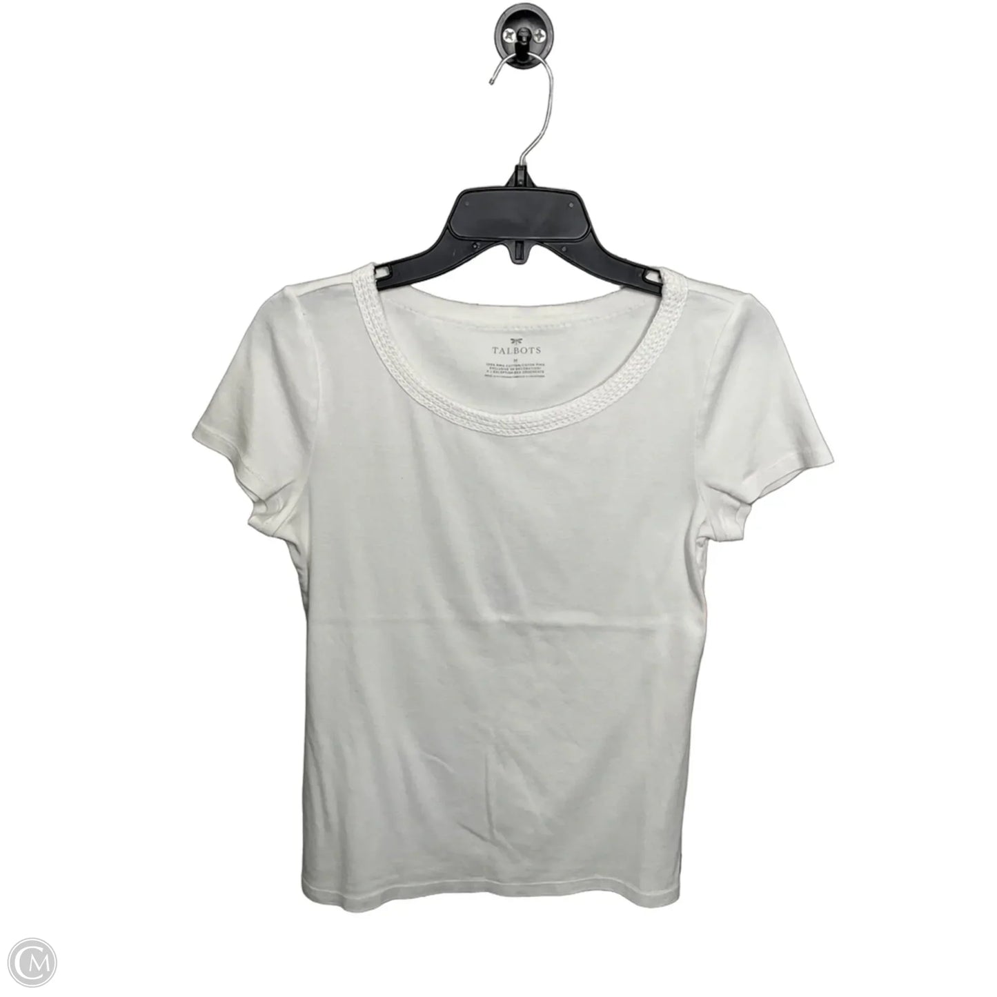 Top Short Sleeve By Talbots In White, Size: M