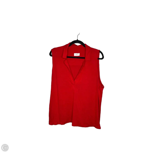 Top Sleeveless By Lou And Grey In Red, Size: Xl