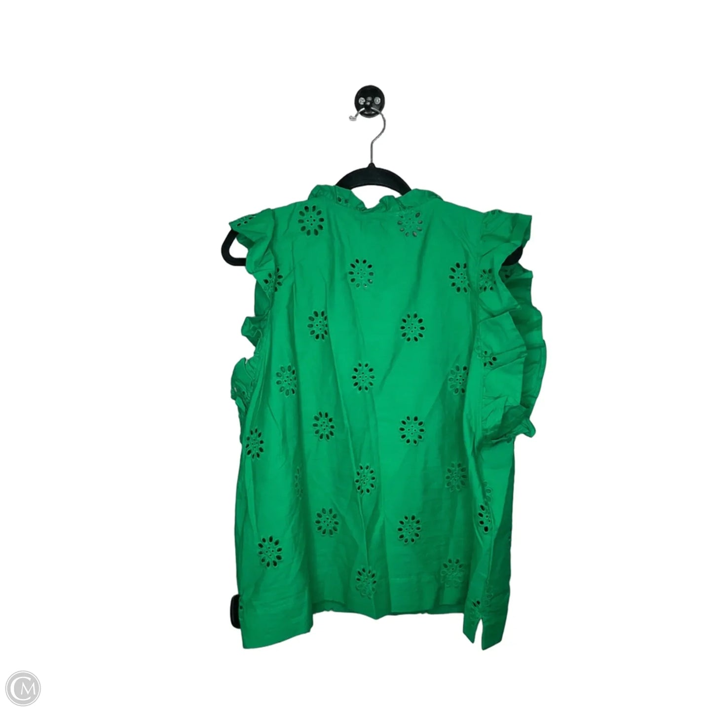 Top Short Sleeve By Free Assembly In Green, Size: 1x
