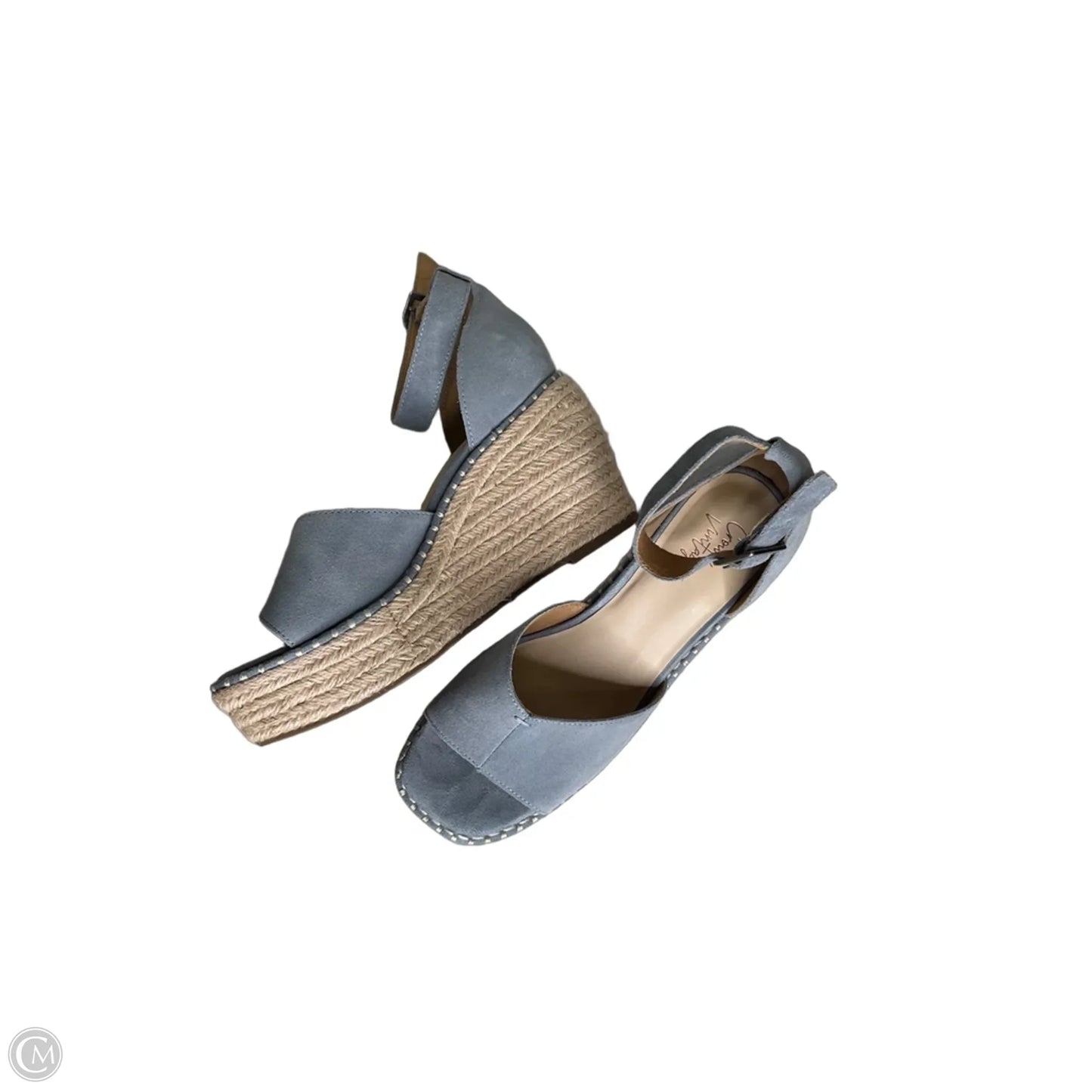 Sandals Heels Wedge By Crown Vintage In Blue, Size: 8