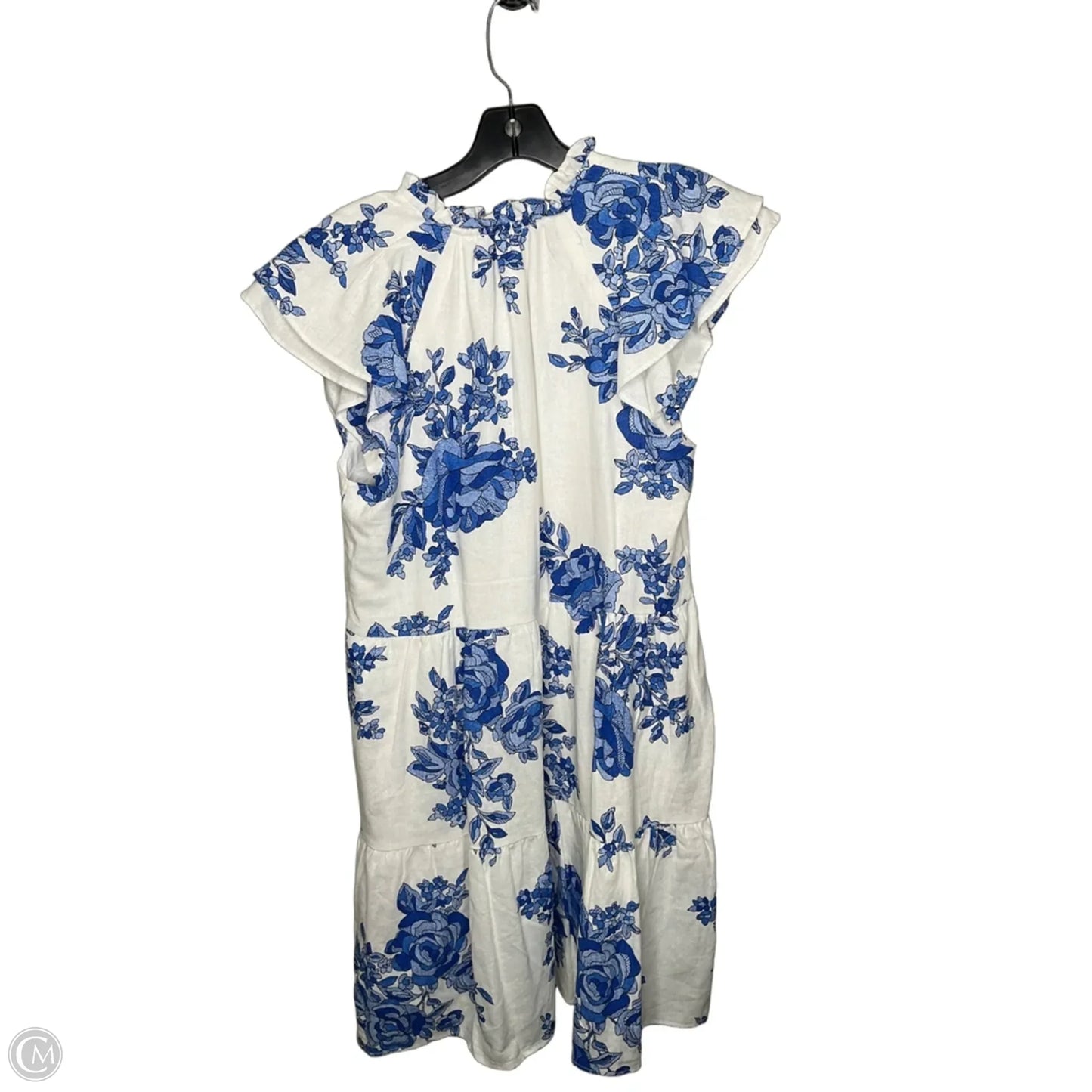 Dress Casual Midi By Cece In Blue & White, Size: M
