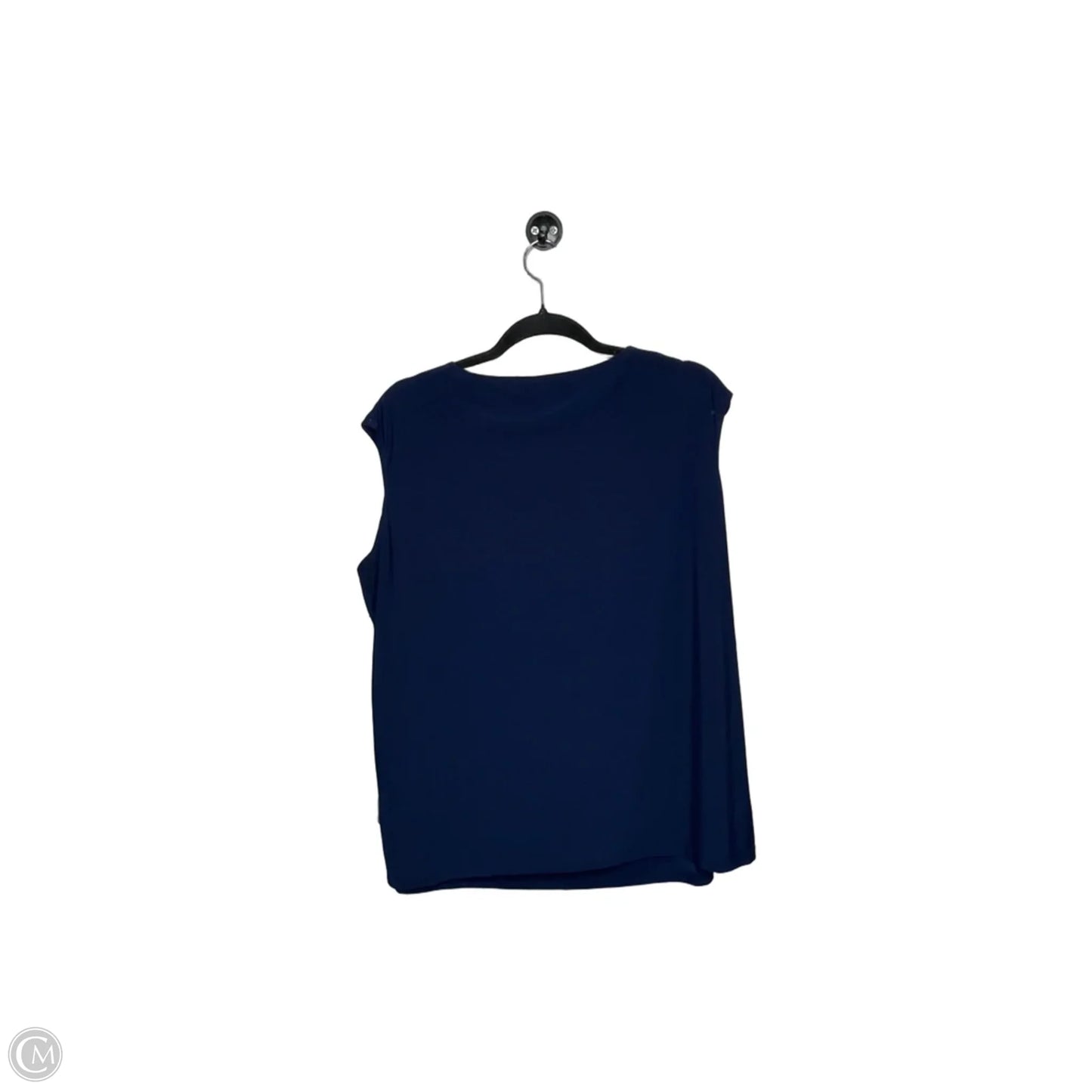 Top Sleeveless By Allison Daley In Navy, Size: 1x