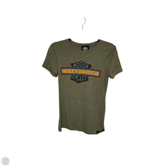 Top Short Sleeve By Harley Davidson In Green, Size: L