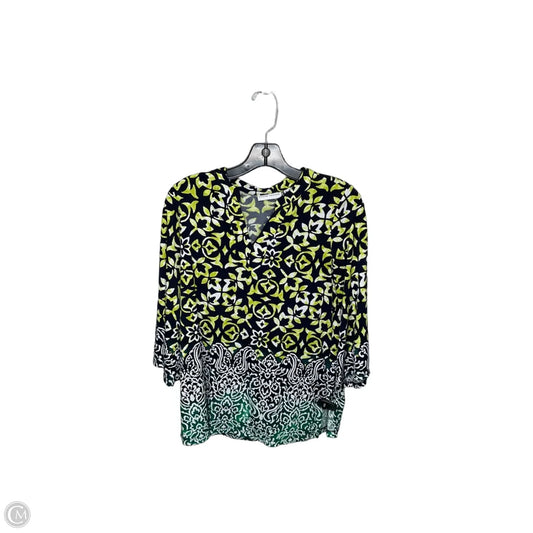 Top 3/4 Sleeve By Susan Graver In Green, Size: Xs