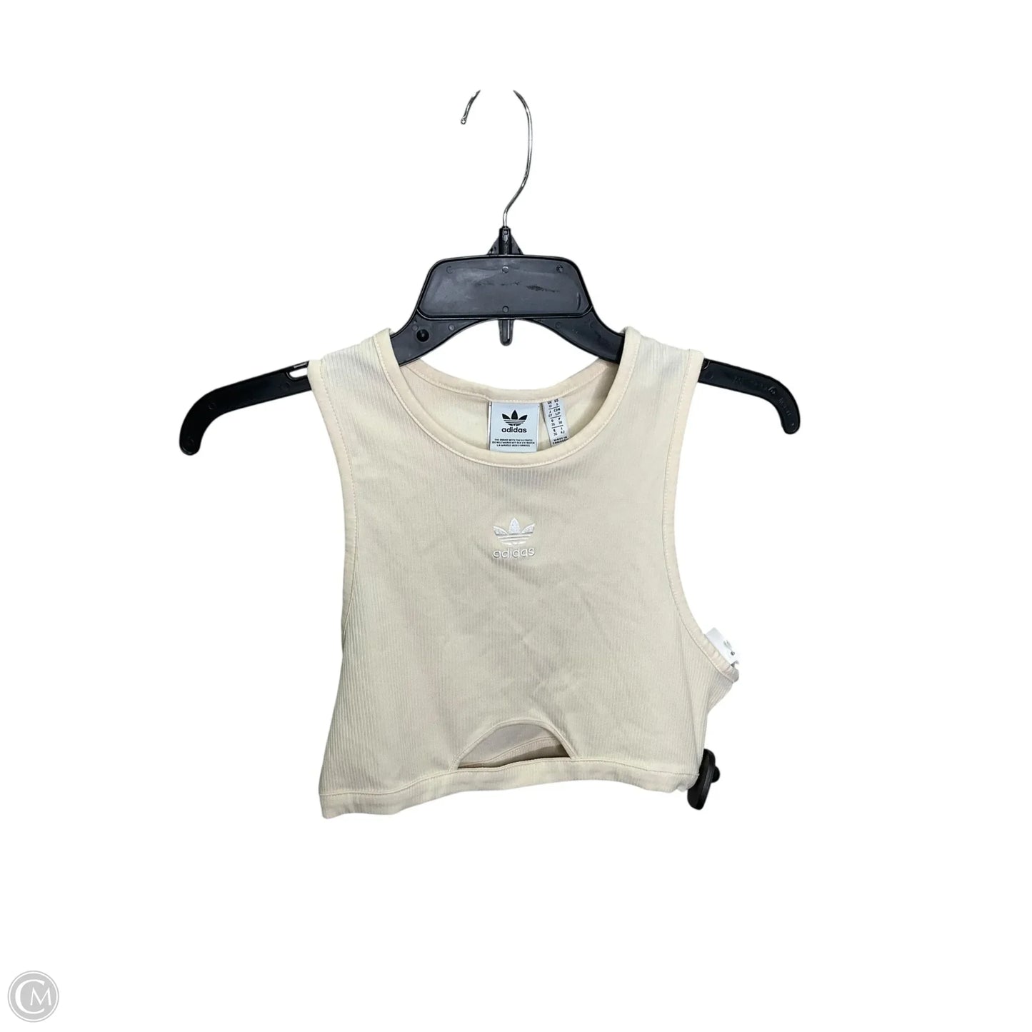 Athletic Tank Top By Adidas In Cream, Size: S