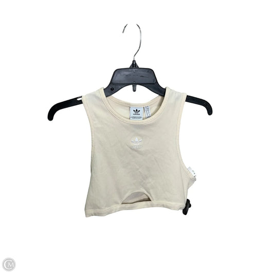 Athletic Tank Top By Adidas In Cream, Size: S