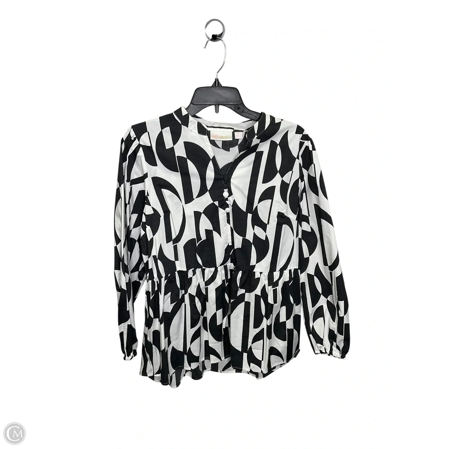 Top Long Sleeve By Belle By Kim Gravel In Blue, Size: M