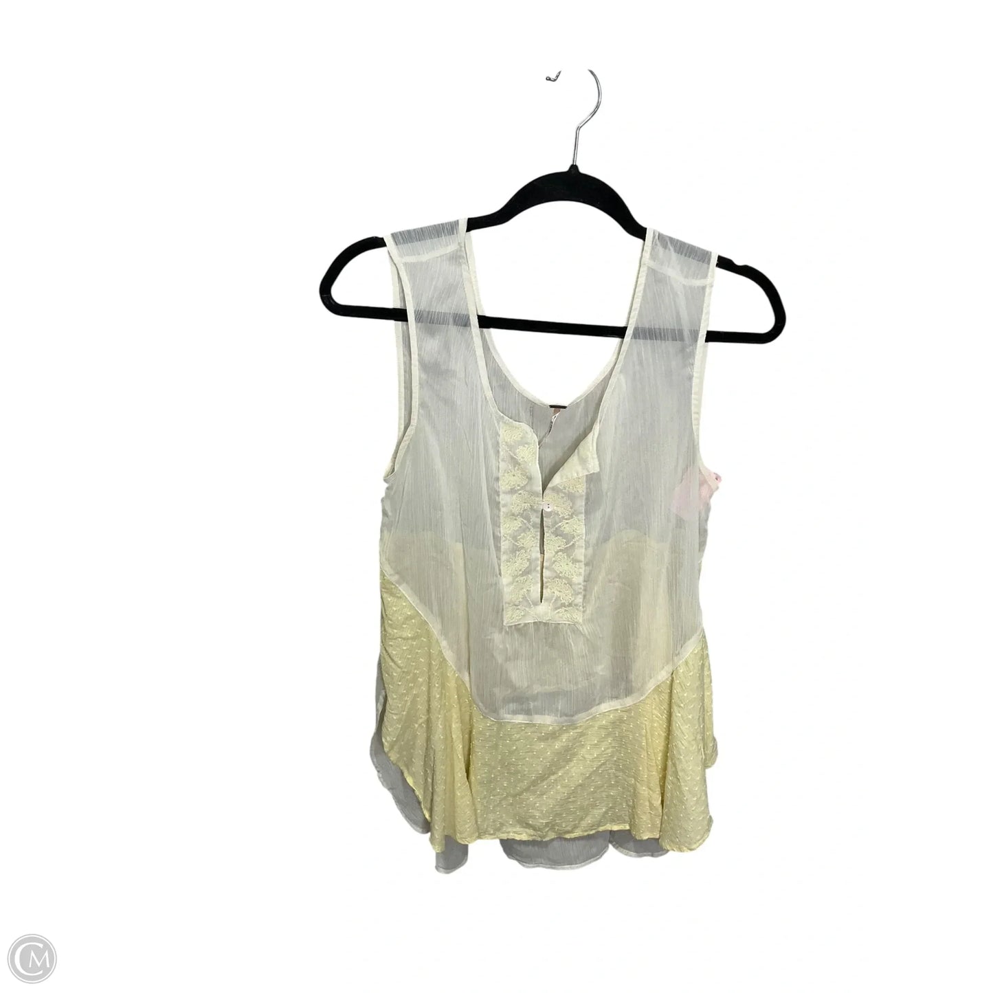 Top Sleeveless By Free People In Yellow, Size: S