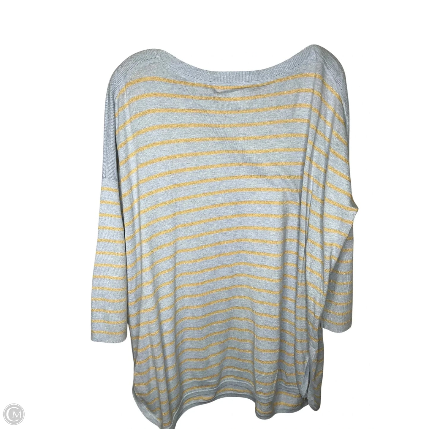 Top Long Sleeve Designer By Lilly Pulitzer In Blue & Gold, Size: S