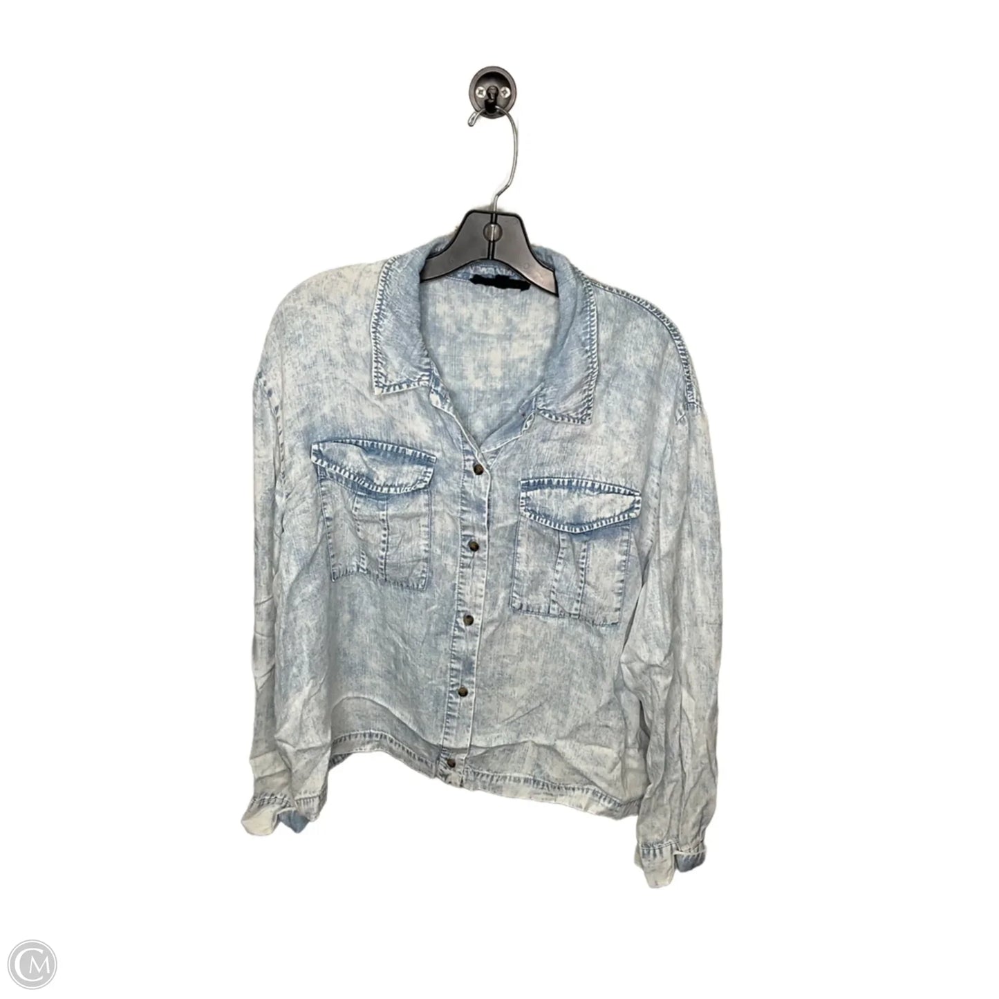 Top Long Sleeve By Jane And Delancey In Blue, Size: Xl