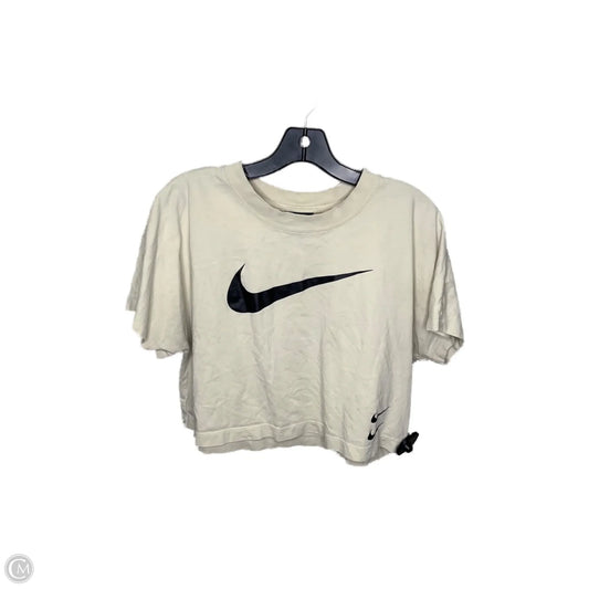 Athletic Top Short Sleeve By Nike Apparel In Cream, Size: L