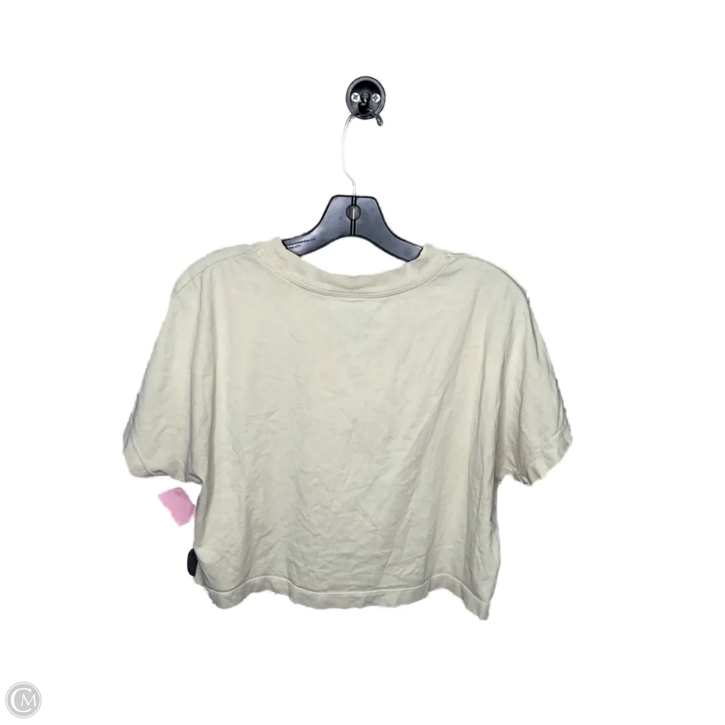 Athletic Top Short Sleeve By Nike Apparel In Cream, Size: L
