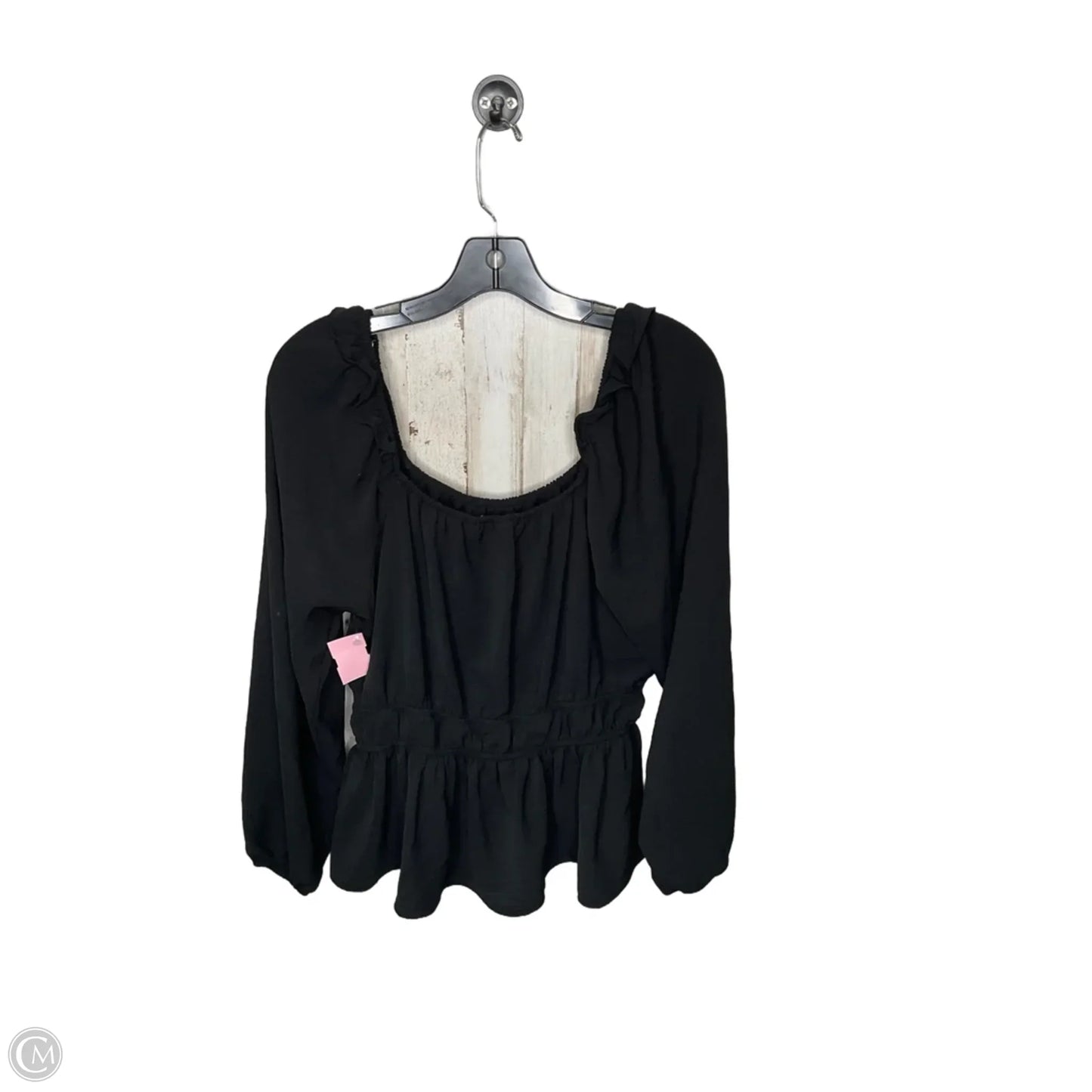 Blouse Long Sleeve By Nine West In Black, Size: L